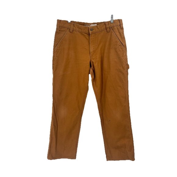Carhartt Relaxed Fit Duck Utility Work Pant Brown Sz 34 x 30 - Picture 1 of 7